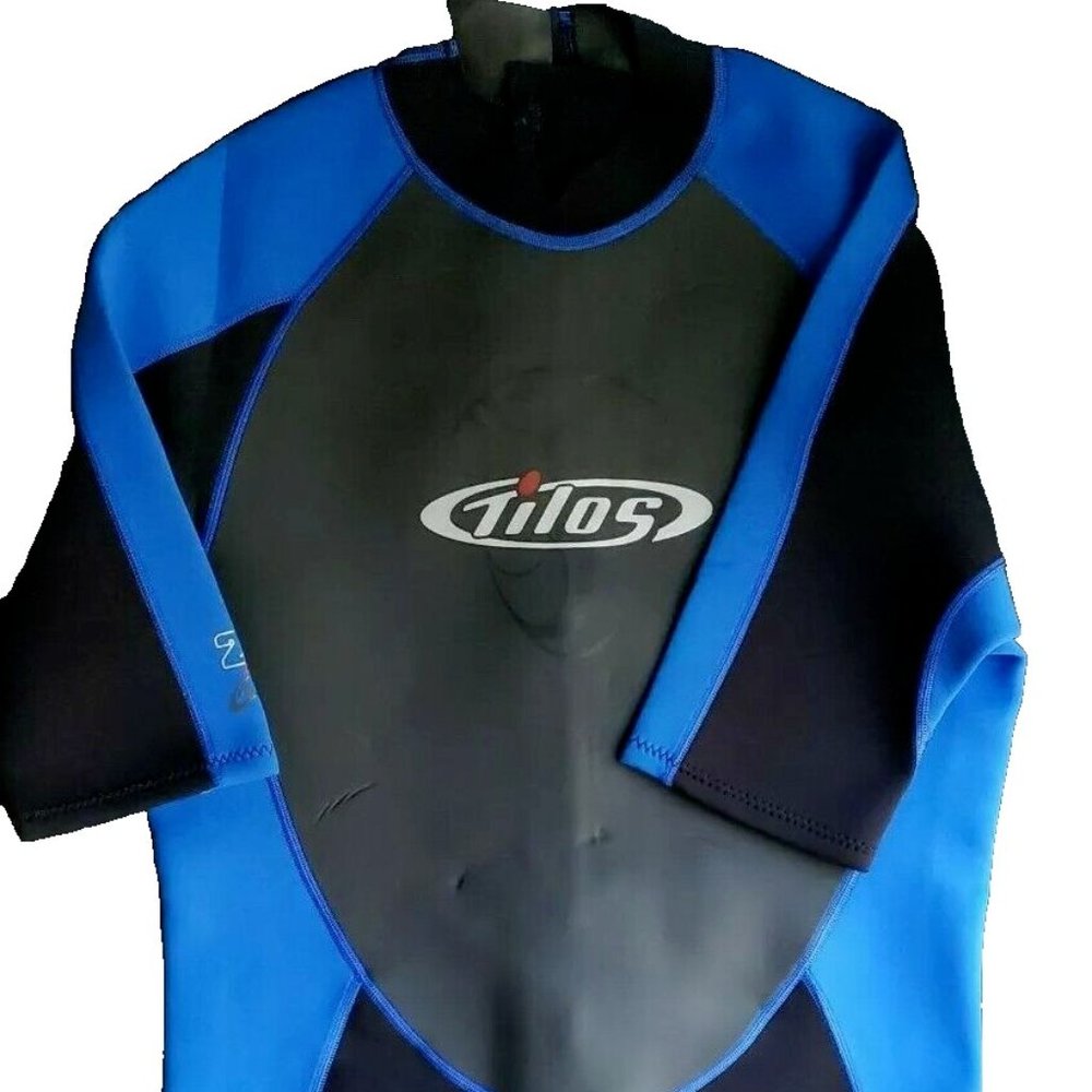 2.2mm Tilos Titanium Mens Short Wetsuit Cold Water Scuba Diving, Surfing 2XL